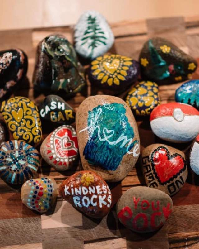 Spreading kindness with hand-painted rocks and shells