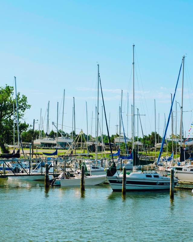 Boats in Lake Hefner