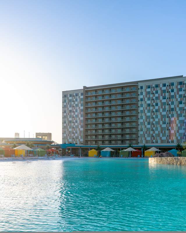 View of the beach at OKANA Resort & Indoor Waterpark