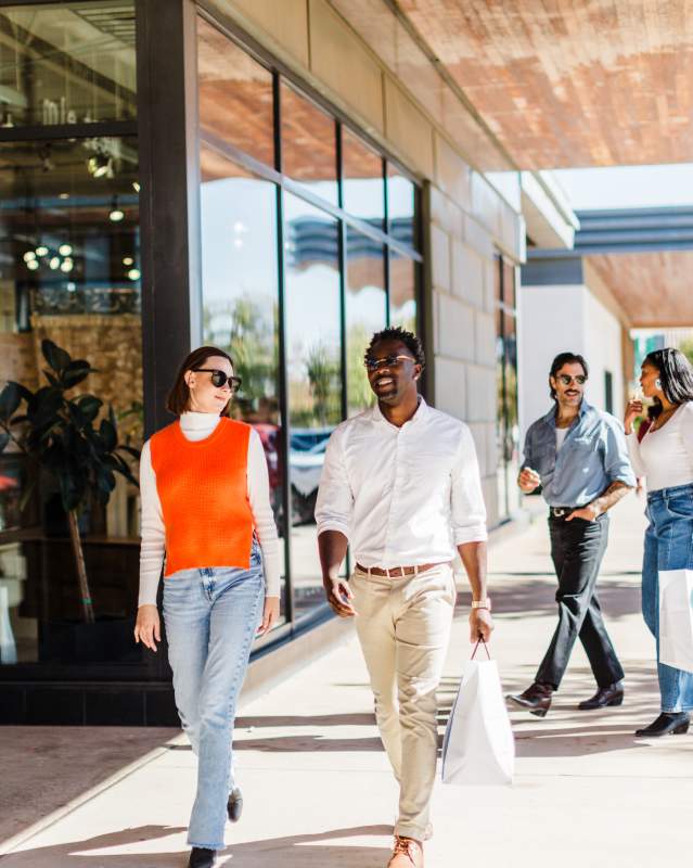 Two couples shopping at Classen Curve in Western Avenue District