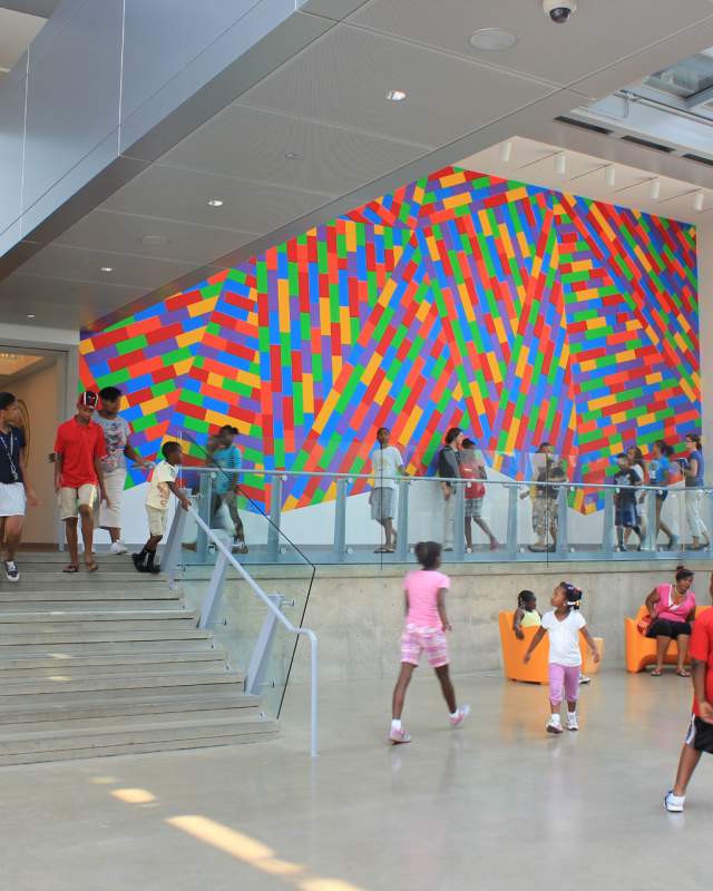 Akron Art Museum Lobby Filled With Kids