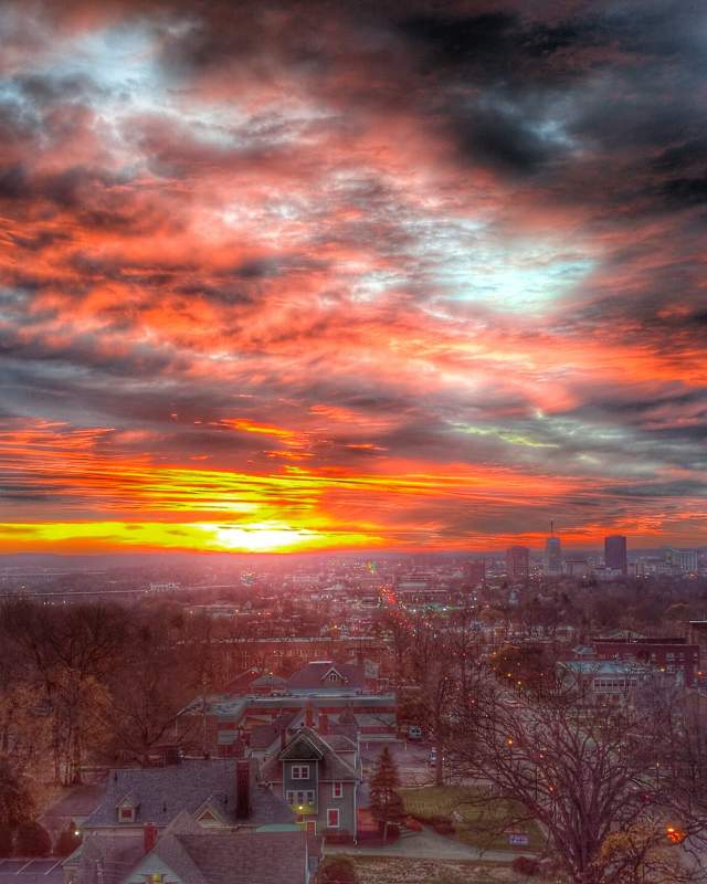 Downtown Akron from Highland Square