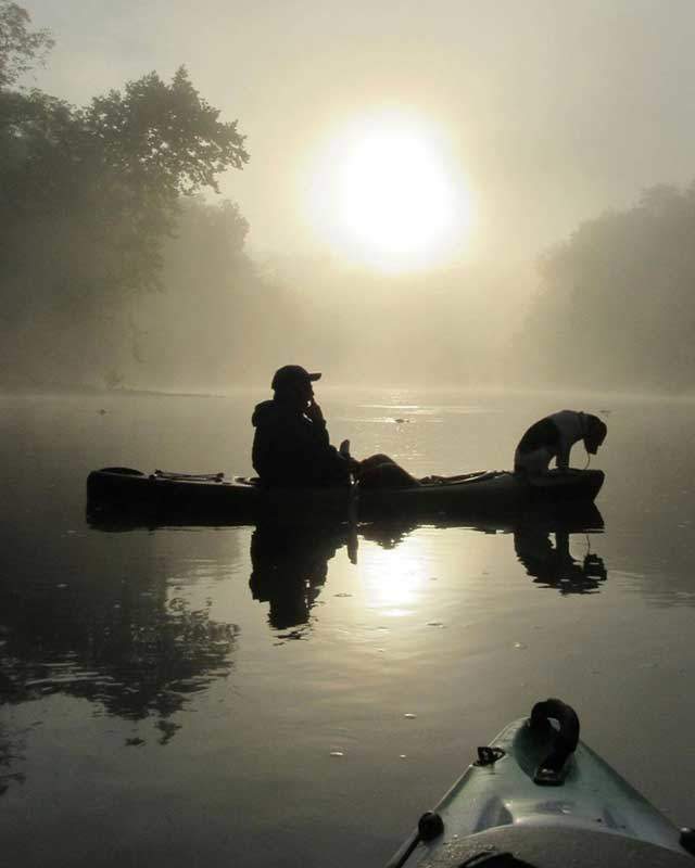 hazy kayaking
