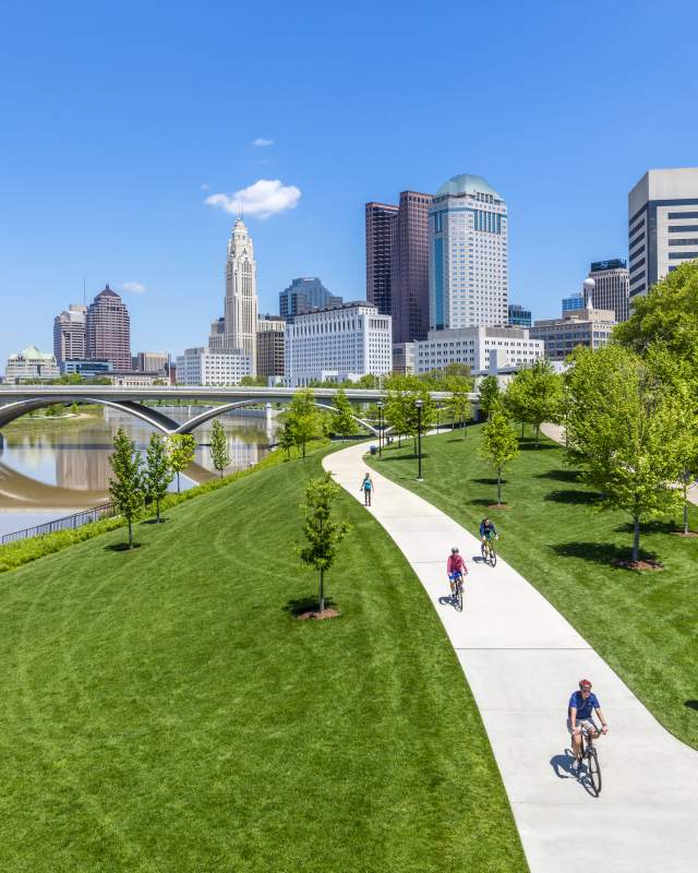 Bikes on the Scioto Mile