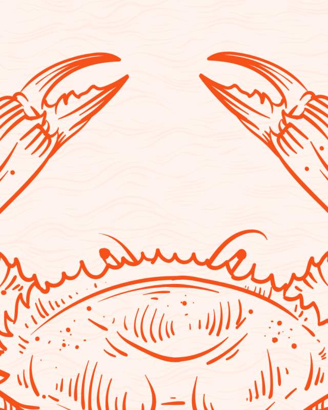 Fisherman's Wharf crab illustration