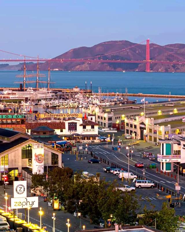 View of Golden Gate Bridge from SkyStar Wheel
