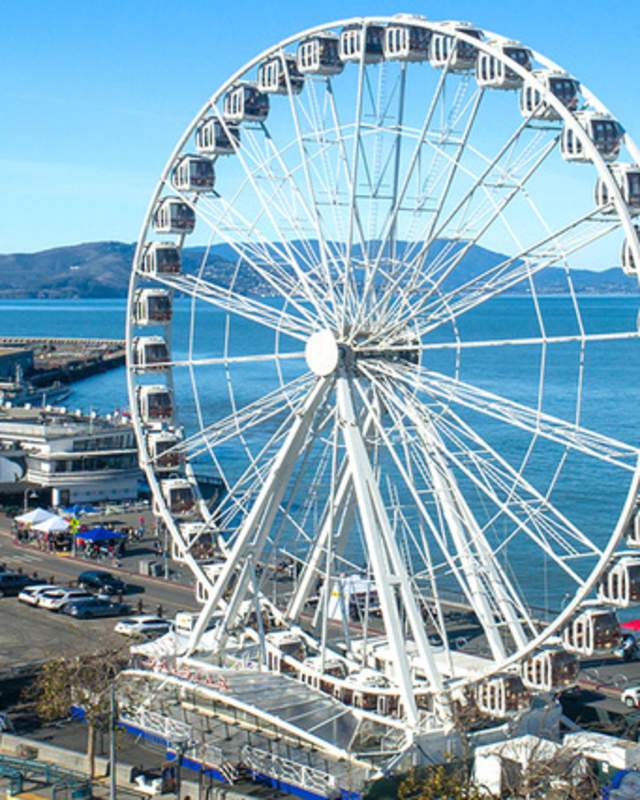 SkyStar Wheel over the San Francisco Bay Fisherman's Wharf