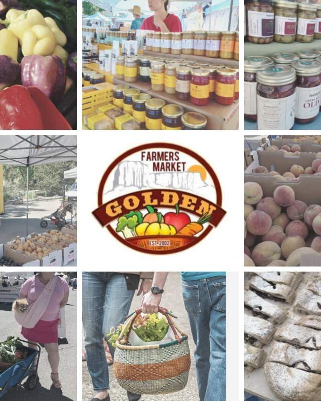 Produce and goods at Golden Farmers Market, bread, fruit, canned goods fresh veggies and much more!