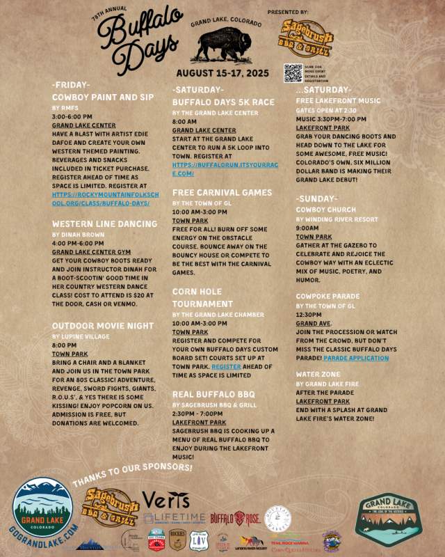 Buffalo Days Schedule of Events