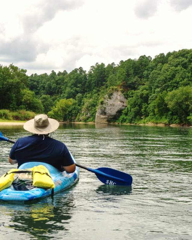 Illinois River Kayaker Near Tahlequah