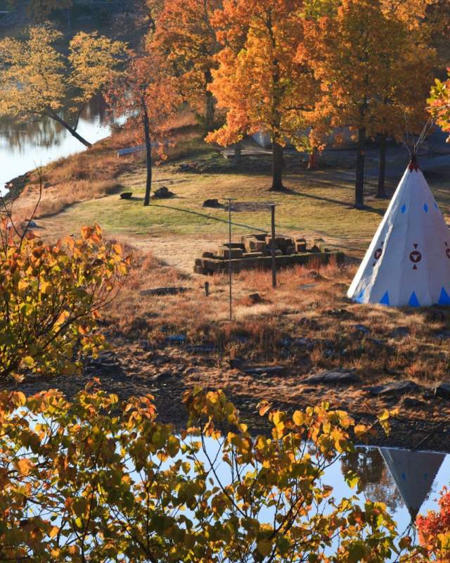 Fall Foliage at Woolaroc in Bartlesville