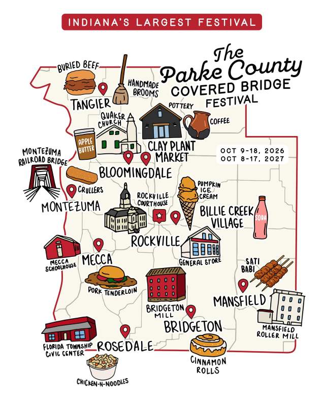 Park County Covered Bridge Festival Map