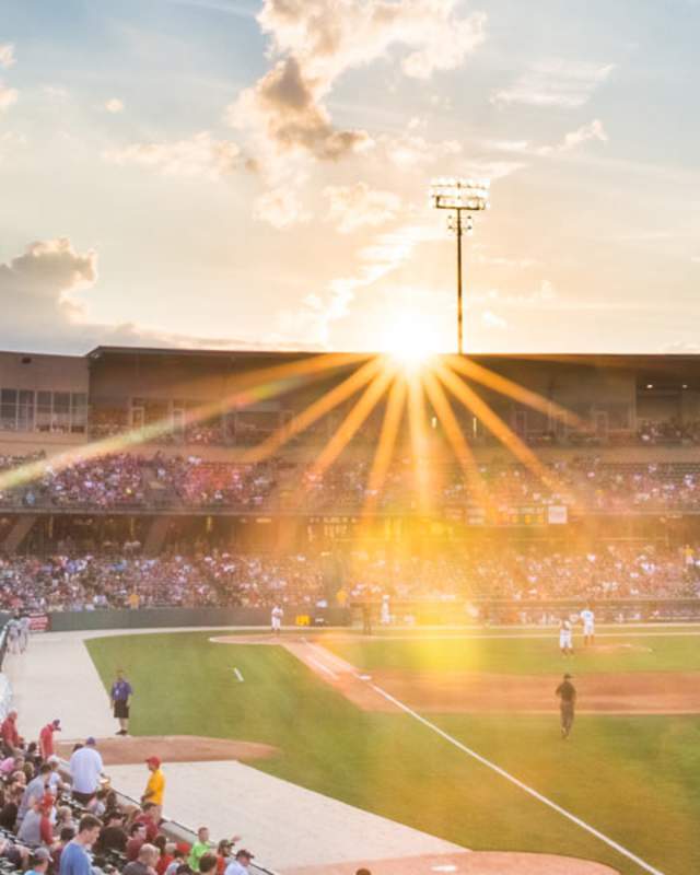 Sunset over Victory Field, how of the Indianaplis Indians