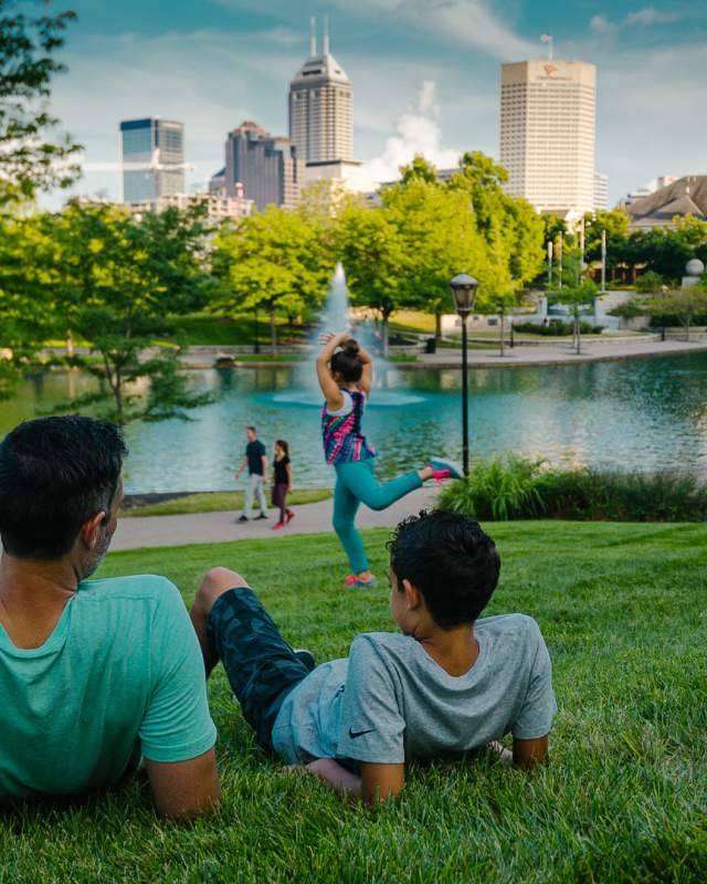 Families enjoy exploring downtown's Central Canal