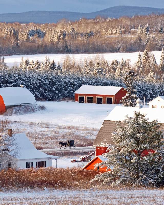 Aroostook County Winter Barn