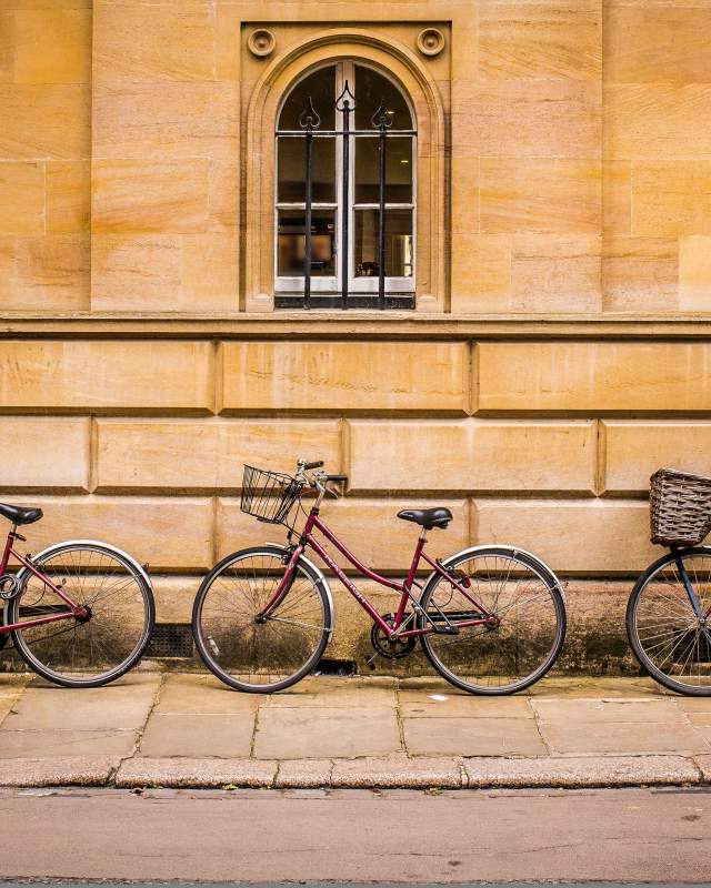 Bicycles outside of Trinity Hall