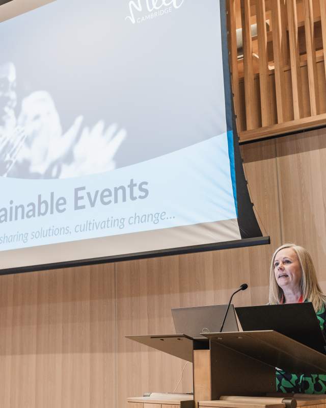 Shaping Sustainable Events- Judith presenting