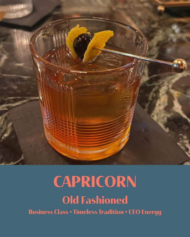 New Orleans Cocktail Astrology: Capricorn - Old Fashioned