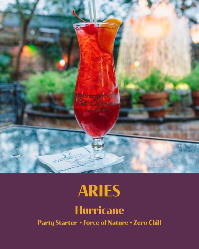 New Orleans Cocktail Astrology: Aries - Hurricane