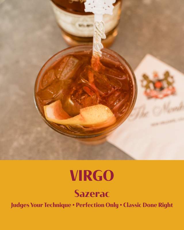 New Orleans Cocktail Astrology: Virgo - Sazerac