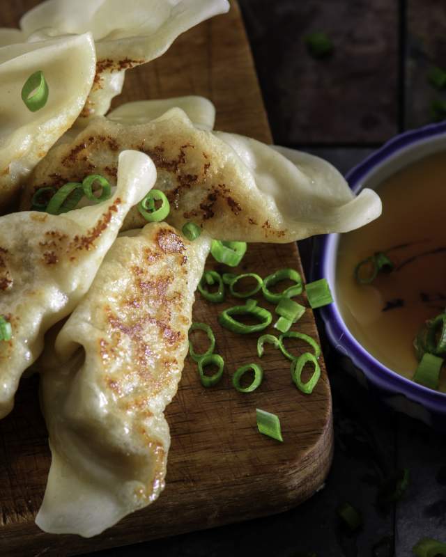 Chinese dumplings and soup