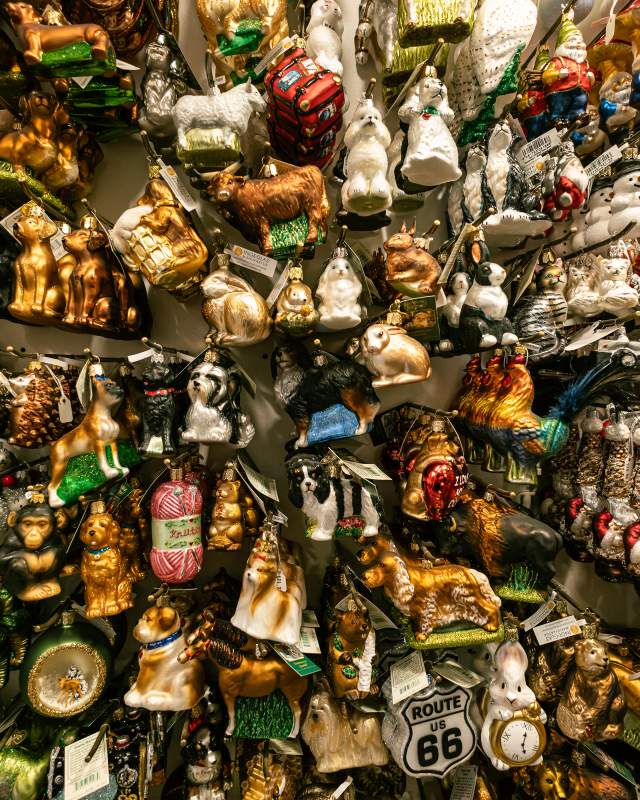 Find any tree ornament you can imagine—and many you can’t—at Susan’s Christmas Shop, in Santa Fe.