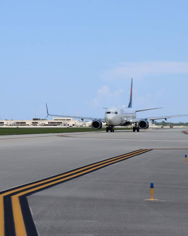 airplane on runway