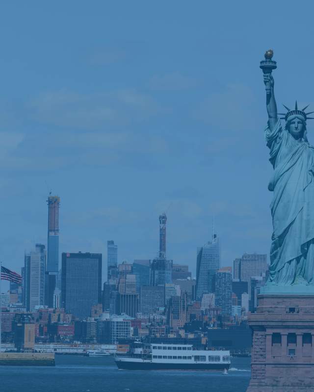 Statue of Liberty in New York Harbor.