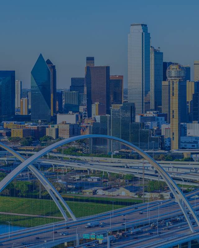 Skyline of Dallas, Texas.