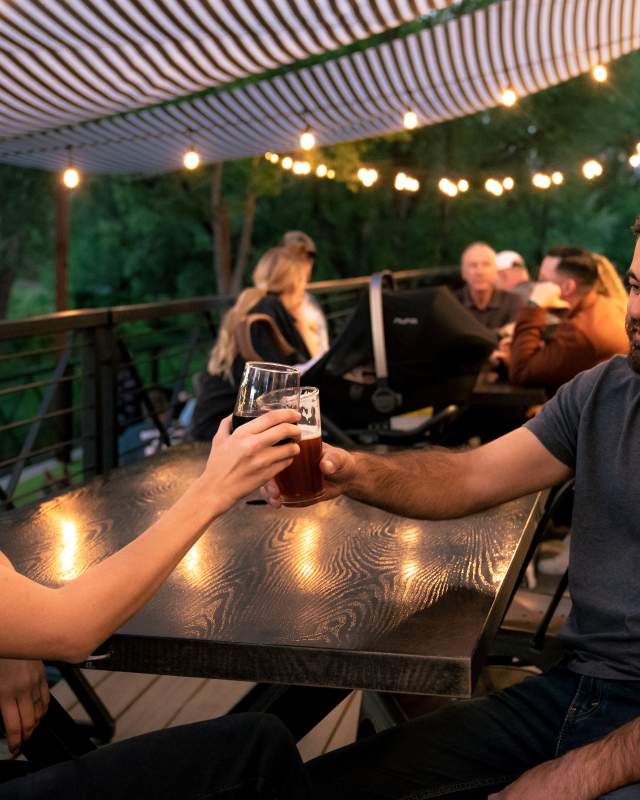 Couple Drinking Outdoor Patio - Experience Prescott