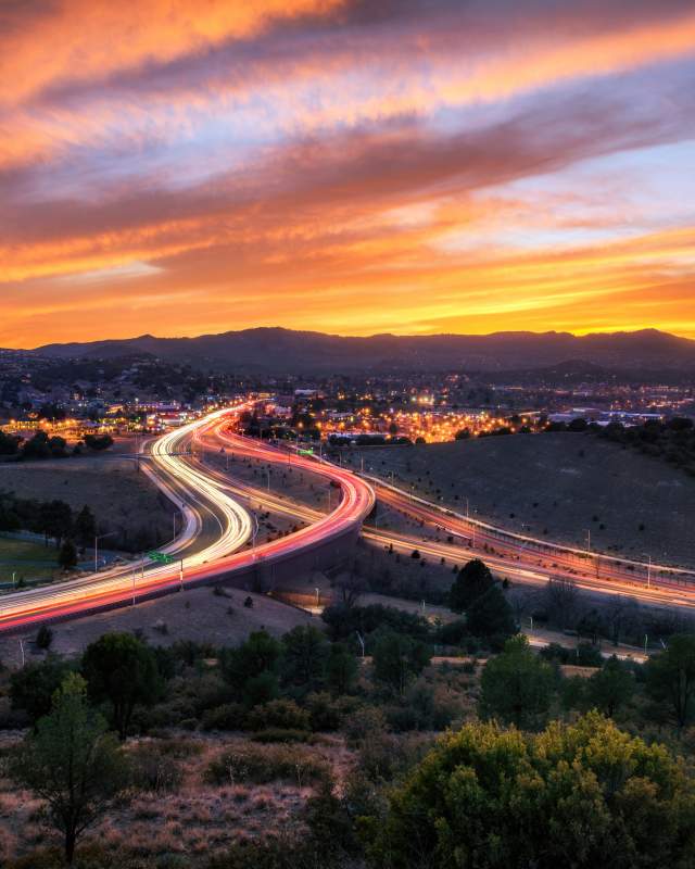 Traffic & Sunset - Experience Prescott