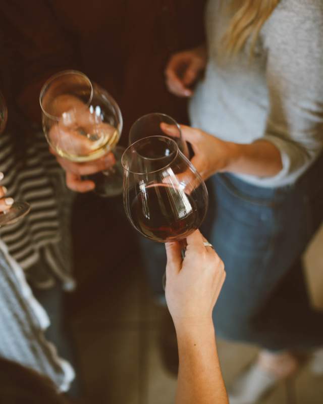 Toasting Glass of Wine