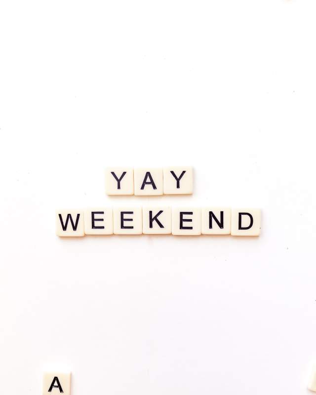 Yay Weekend Scrabble Tiles