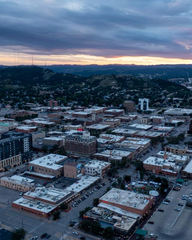 Downtown Aerial Dusk 2025