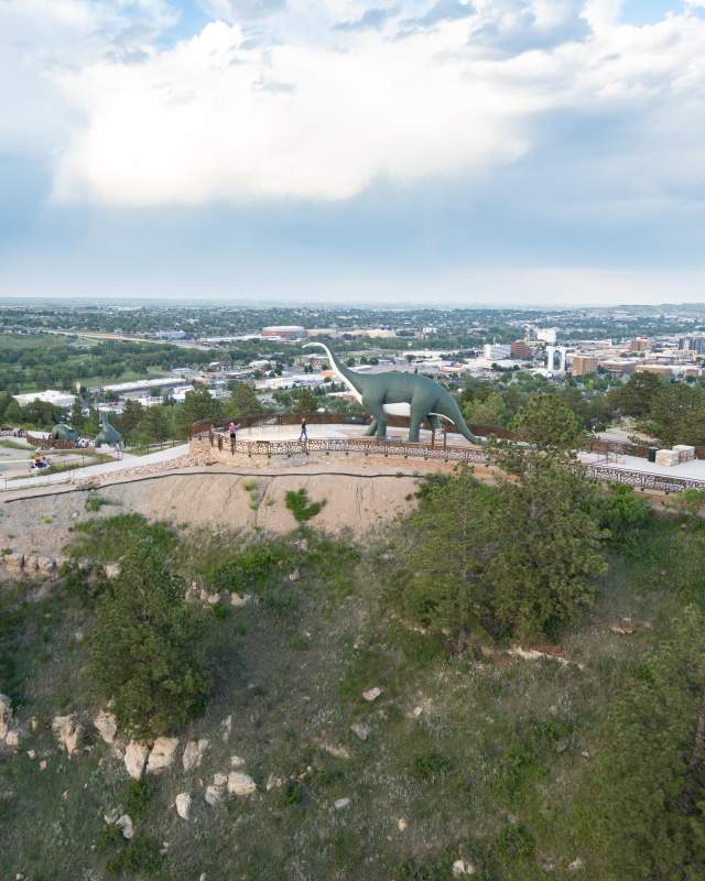 Dinosaur Park Aerial Looking East