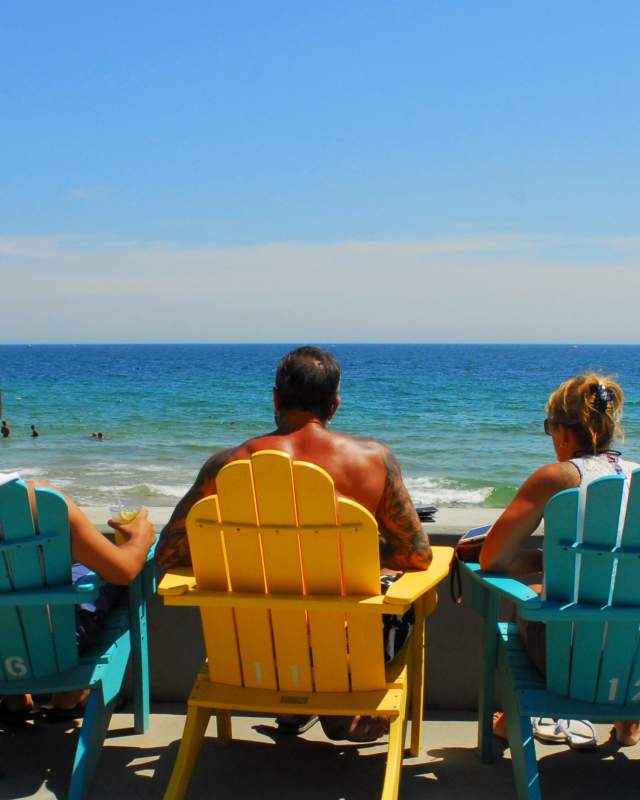 Beachfront patio at Windjammer Surf Bar.