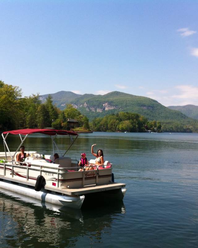 Pontoon Boat Ride on Lake Lure, NC