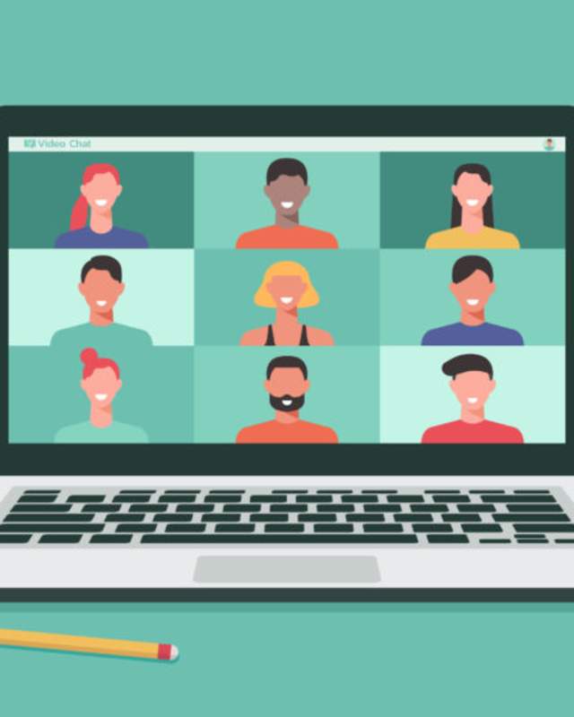virtual meeting illustration