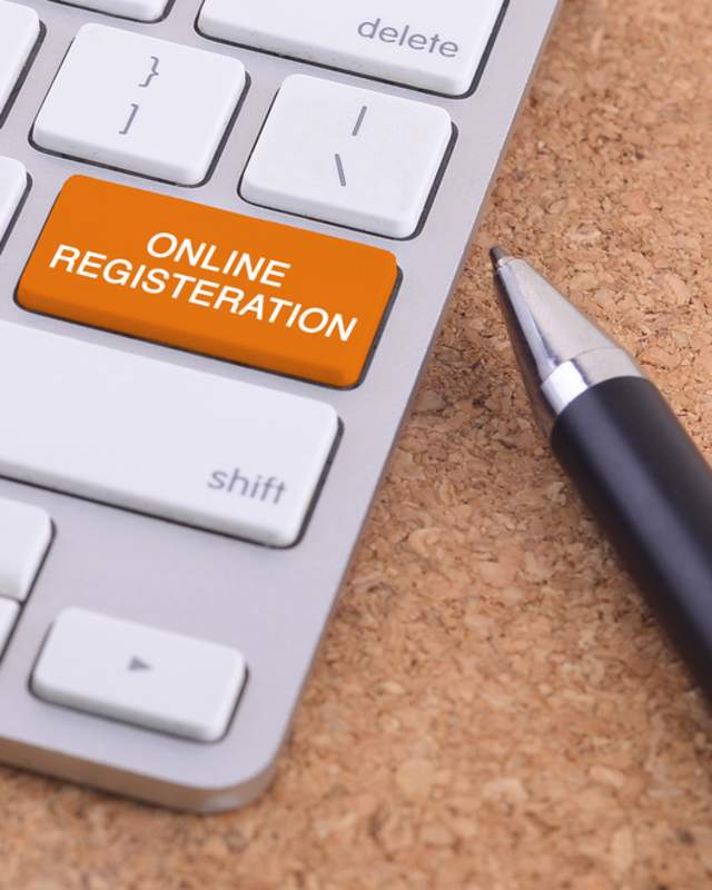 online registration keyboard
