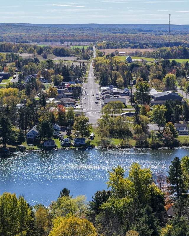 Aerial of Downtown Birchwood