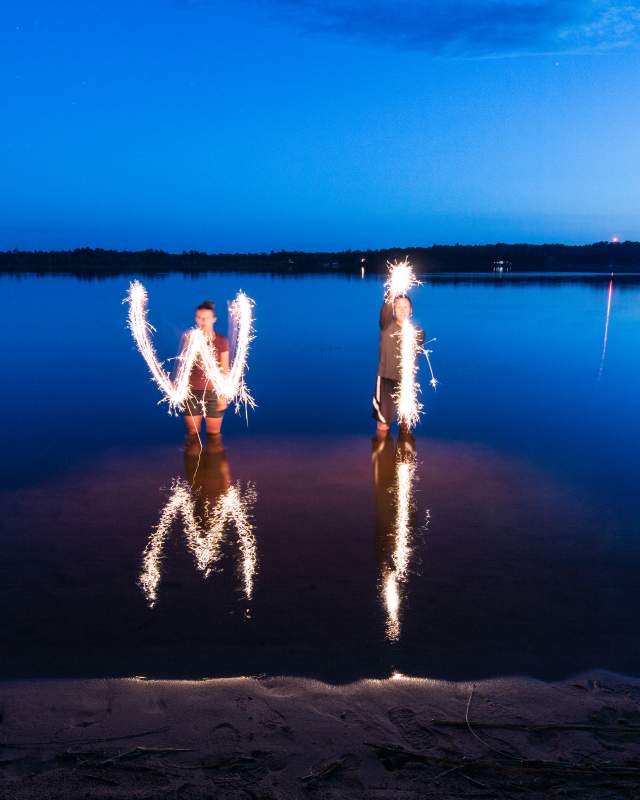 Sparklers on the 4th of July