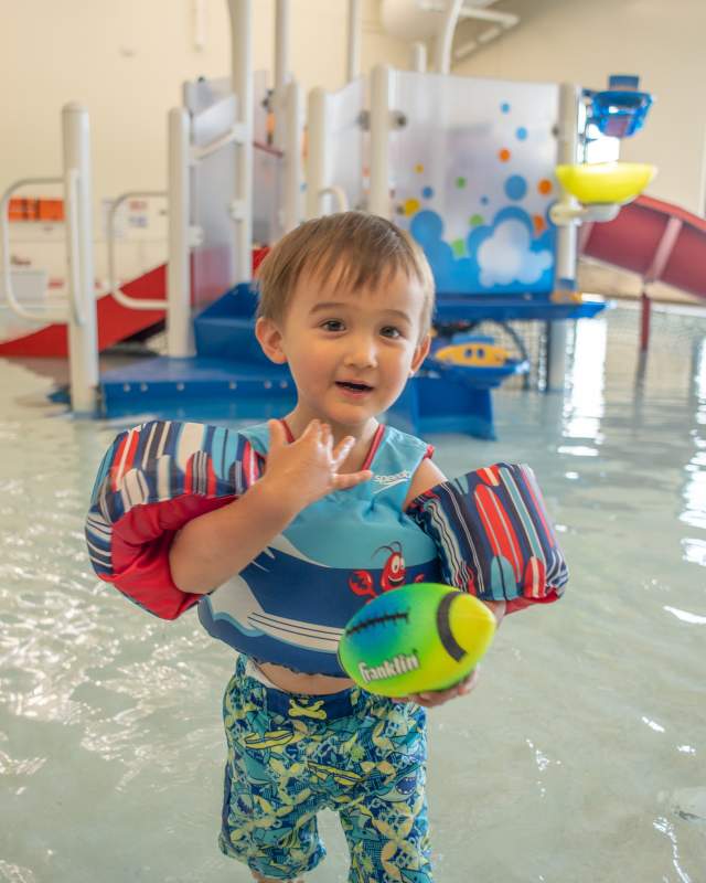 Child playing at Jack Link's Aquatic & Activity Center in Shell Lake
