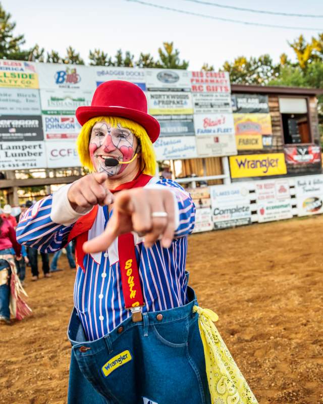 Clown at the Spooner Rodeo