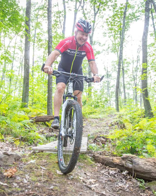 man on mountain bike