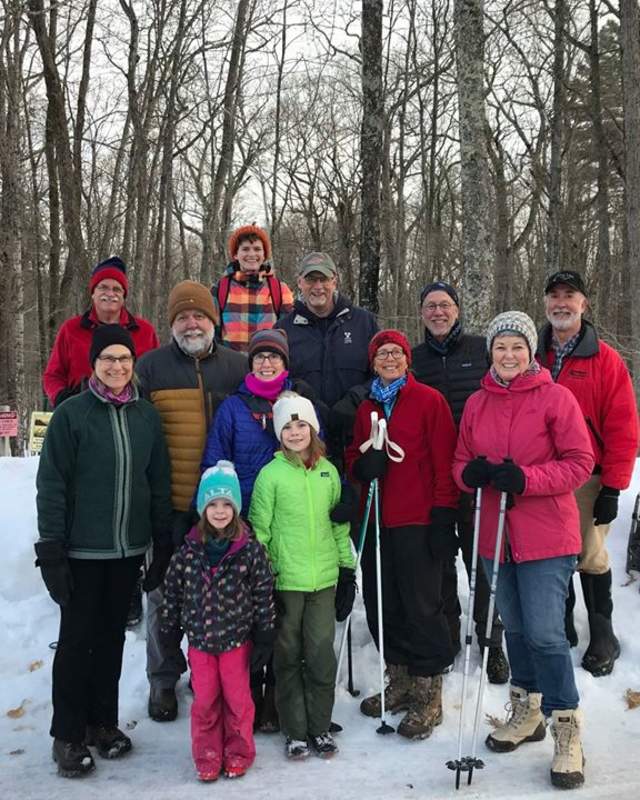 winter hiking hunt hill