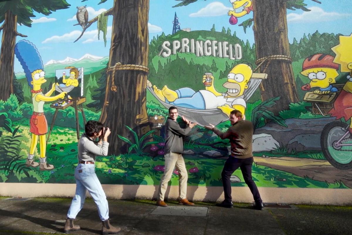 The Simpsons Mural in Springfield by Colin Morton
