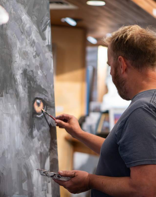 Artist Painting at Art Walk