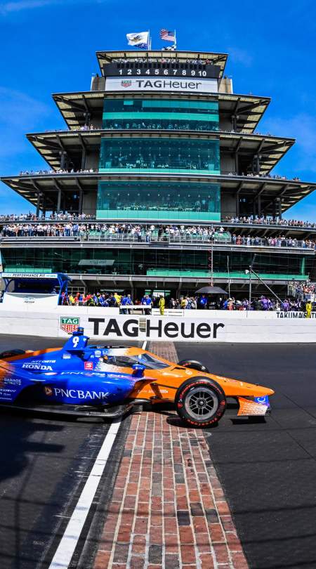 Racing at Indianapolis Motor Speedway