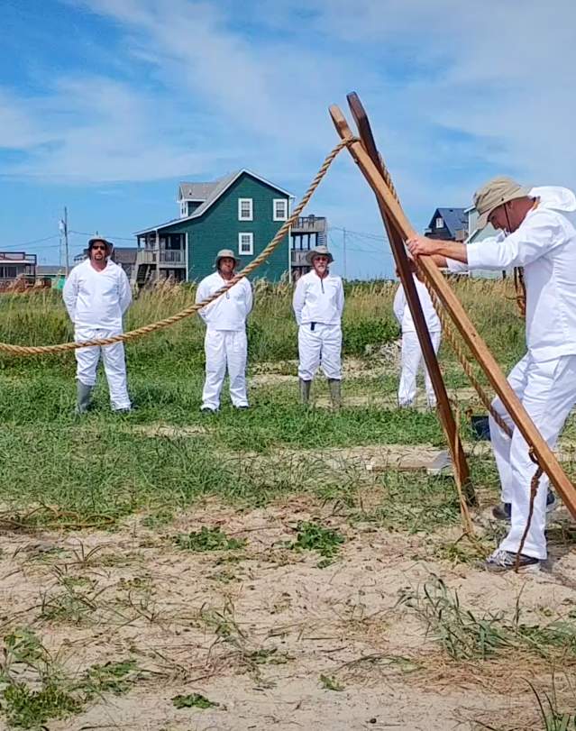 U.S. Life-Saving Service Performs a Beach-Apparatus Drill in Rodanthe, NC