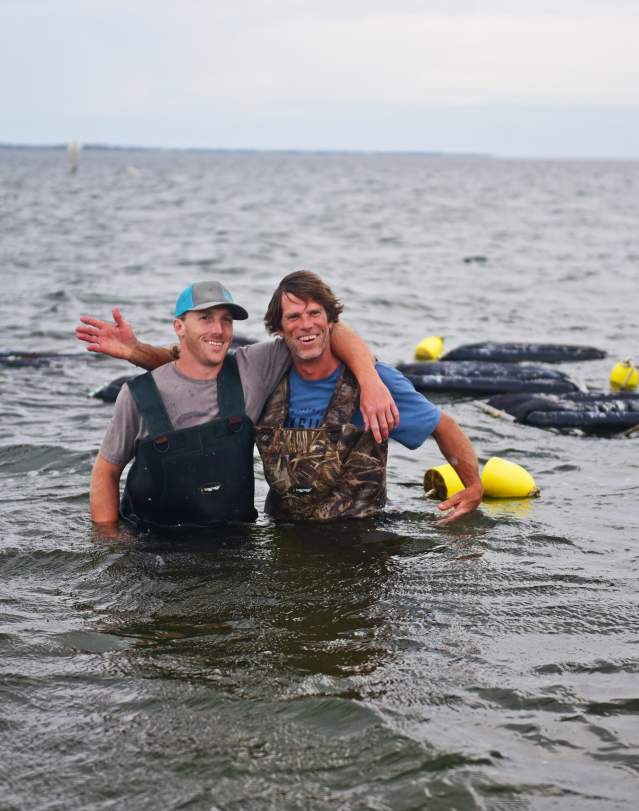 Cape Hatteras Oyster men water